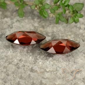 Pedras preciosas de Granada Piropo Vermelho escarlate natural de 2.34 ct, Marquesa, VVS-VS