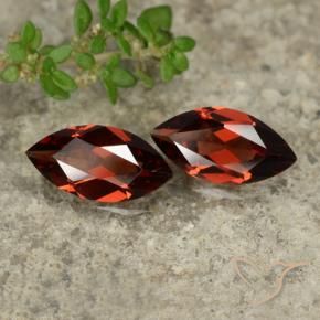 Pedras preciosas de Granada Piropo Vermelho escuro natural de 2.36 ct, Marquesa, VVS-VS