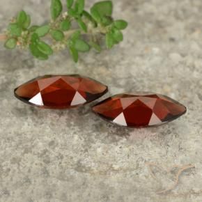 Pedras preciosas de Granada Piropo Vermelho escuro natural de 2.36 ct, Marquesa, VVS-VS