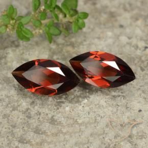 Pedras preciosas de Granada Piropo Vermelho escuro natural de 2.40 ct, Marquesa, VVS-VS