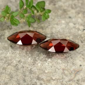 Pedras preciosas de Granada Piropo Vermelho escuro natural de 2.40 ct, Marquesa, VVS-VS