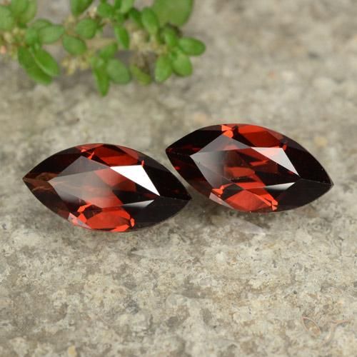 Pedras preciosas de Granada Piropo Vermelho escuro natural de 2.82 ct, Marquesa, VVS-VS
