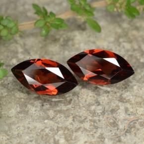 Pedras preciosas de Granada Piropo Merlot tinto natural de 2.28 ct, Marquesa, VVS-VS