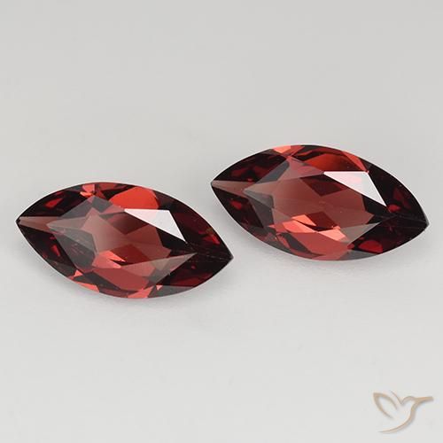 Pedras preciosas de Granada Piropo Vermelho escuro natural de 2.17 ct, Marquesa, VVS-VS