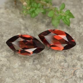 Pedras preciosas de Granada Piropo Vermelho escuro natural de 2.25 ct, Marquesa, VVS-VS