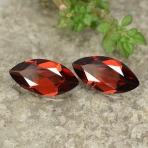 Pedras preciosas de Granada Piropo Vermelho escuro natural de 2.22 ct, Marquesa, VVS-VS
