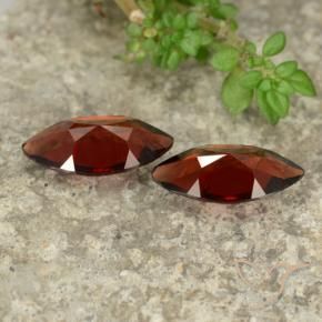 Pedras preciosas de Granada Piropo Vermelho escuro natural de 2.22 ct, Marquesa, VVS-VS