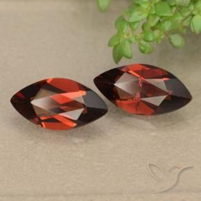 Pedras preciosas de Granada Piropo Vermelho escuro natural de 2.49 ct, Marquesa, VS-SI