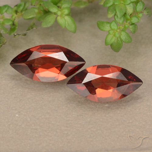 1.68ctw Natural Vermelho escarlate Granada Piropo, Marquesa, VVS