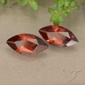 Pedras preciosas de Granada Piropo Vermelho escarlate natural de 1.68 ct, Marquesa, VVS