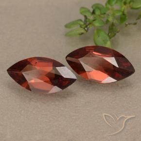 Pedras preciosas de Granada Piropo vermelho médio natural de 1.71 ct, Marquesa, VVS-VS