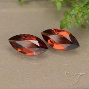 Pedras preciosas de Granada Piropo Vermelho escuro natural de 2.14 ct, Marquesa, VVS-VS