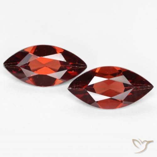2.16ctw Natural Vermelho escuro Granada Piropo, Marquesa, VVS-VS