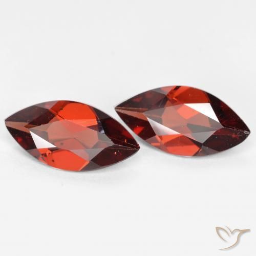 Pedras preciosas de Granada Piropo Vermelho escuro natural de 2.16 ct, Marquesa, VVS-VS