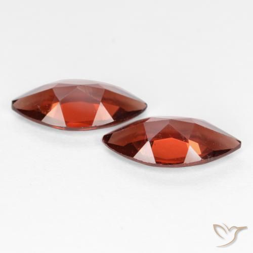 Pedras preciosas de Granada Piropo Vermelho escuro natural de 2.16 ct, Marquesa, VVS-VS