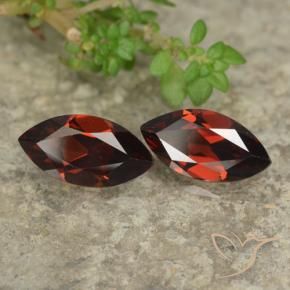 Pedras preciosas de Granada Piropo Vermelho escuro natural de 2.69 ct, Marquesa, VVS
