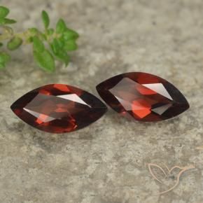 Pedras preciosas de Granada Piropo Vermelho escuro natural de 2.37 ct, Marquesa, VVS-VS