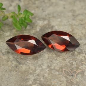 Pedras preciosas de Granada Piropo groselha vermelha natural de 1.71 ct, Marquesa, VVS-VS
