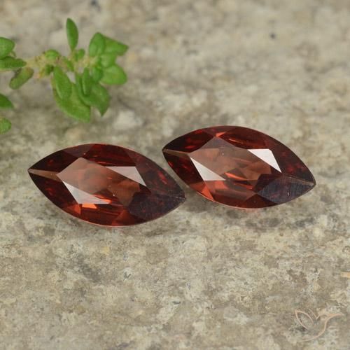 Pedras preciosas de Granada Piropo Sangria Tinto natural de 1.83 ct, Marquesa, VVS-VS