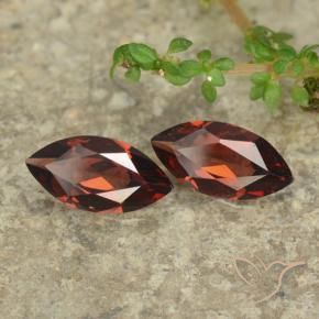 Pedras preciosas de Granada Piropo groselha vermelha natural de 2.04 ct, Marquesa, VVS-VS