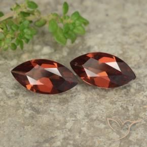 Pedras preciosas de Granada Piropo Vermelho brilhante natural de 1.88 ct, Marquesa, VVS-VS