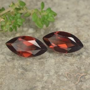 Pedras preciosas de Granada Piropo Vermelho escuro natural de 2.44 ct, Marquesa, VVS-VS