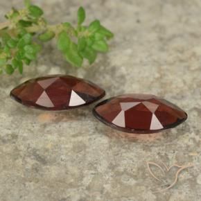 Pedras preciosas de Granada Piropo Vermelho escuro natural de 2.44 ct, Marquesa, VVS-VS