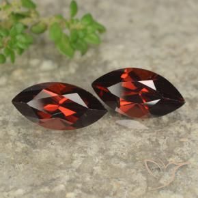 Pedras preciosas de Granada Piropo Vermelho escuro natural de 2.80 ct, Marquesa, VVS-VS