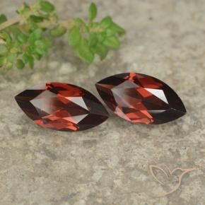 Pedras preciosas de Granada Piropo Vermelho brilhante natural de 2.41 ct, Marquesa, VVS-VS