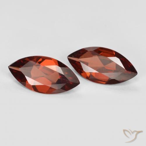 Pedras preciosas de Granada Piropo Vermelho escuro natural de 1.77 ct, Marquesa, VVS-VS