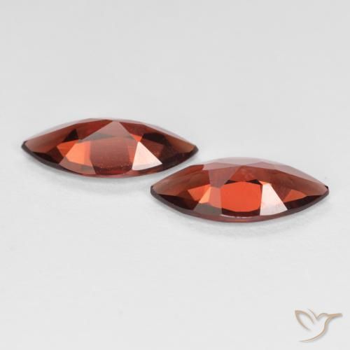 Pedras preciosas de Granada Piropo Vermelho escuro natural de 1.77 ct, Marquesa, VVS-VS