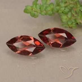 Pedras preciosas de Granada Piropo Vermelho escuro natural de 2.02 ct, Marquesa, VVS