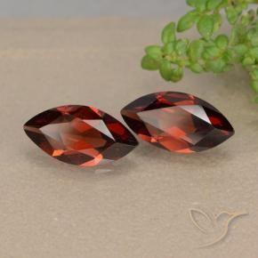 Pedras preciosas de Granada Piropo vermelho médio natural de 2.16 ct, Marquesa, VVS-VS