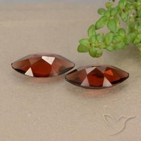 Pedras preciosas de Granada Piropo vermelho médio natural de 2.16 ct, Marquesa, VVS-VS