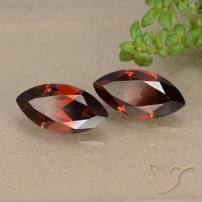 Pedras preciosas de Granada Piropo Vermelho escuro natural de 2.66 ct, Marquesa, VVS-VS