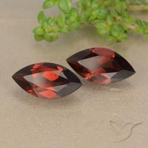 Pedras preciosas de Granada Piropo Vermelho escuro natural de 2.36 ct, Marquesa, VVS-VS