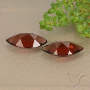 Pedras preciosas de Granada Piropo Vermelho escuro natural de 2.36 ct, Marquesa, VVS-VS