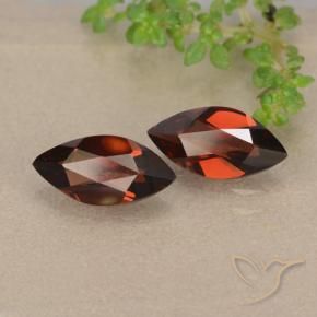 Pedras preciosas de Granada Piropo Vermelho escuro natural de 2.39 ct, Marquesa, VVS-VS