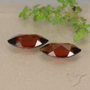 Pedras preciosas de Granada Piropo Vermelho escuro natural de 2.39 ct, Marquesa, VVS-VS
