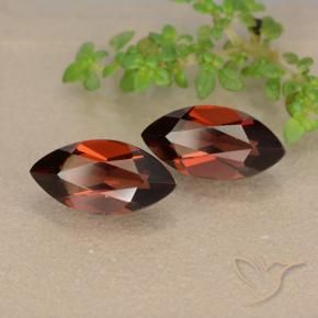 Pedras preciosas de Granada Piropo Vermelho escuro natural de 2.71 ct, Marquesa, VVS-VS
