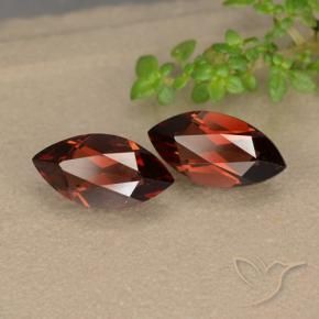 Pedras preciosas de Granada Piropo Merlot tinto natural de 2.35 ct, Marquesa, VVS-VS