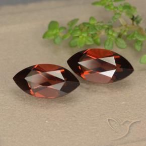 Pedras preciosas de Granada Piropo Vermelho escuro natural de 2.82 ct, Marquesa, VVS-VS
