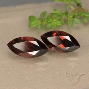 Pedras preciosas de Granada Piropo Vermelho escuro natural de 2.97 ct, Marquesa, VVS