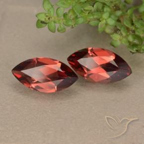 Pedras preciosas de Granada Piropo vermelho médio natural de 2.53 ct, Marquesa, VVS-VS