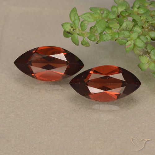 2.60ctw Natural vermelho médio Granada Piropo, Marquesa, VVS-VS