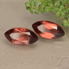 Pedras preciosas de Granada Piropo Vermelho escarlate natural de 2.43 ct, Marquesa, VVS-VS