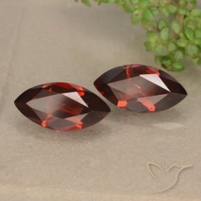 Pedras preciosas de Granada Piropo Sangria Tinto natural de 2.67 ct, Marquesa, VVS-VS