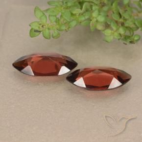 Pedras preciosas de Granada Piropo vermelho médio natural de 2.10 ct, Marquesa, VVS-VS