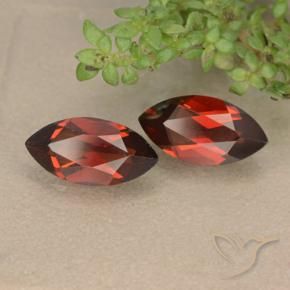 Pedras preciosas de Granada Piropo Vermelho escuro natural de 2.54 ct, Marquesa, VVS-VS