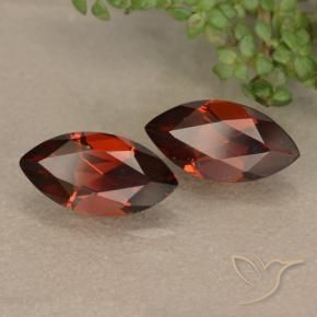 Pedras preciosas de Granada Piropo Vermelho escuro natural de 2.52 ct, Marquesa, VVS-VS